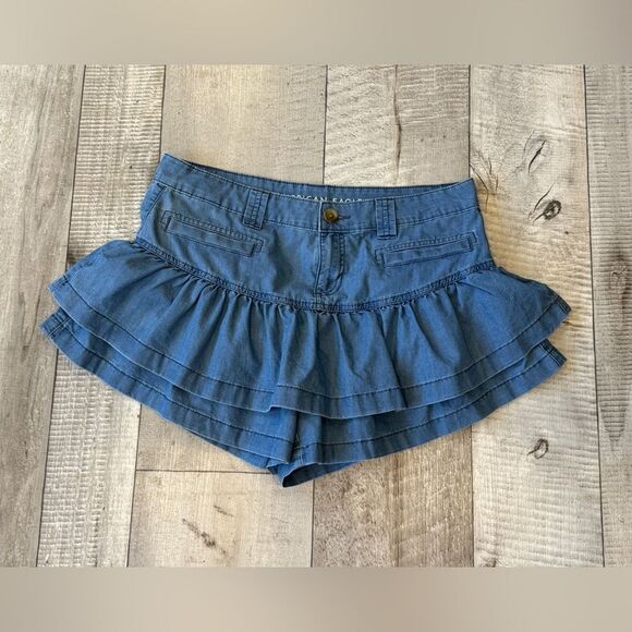 American Eagle Stretch Mini Ruffle Skort - Picture 4 of 9